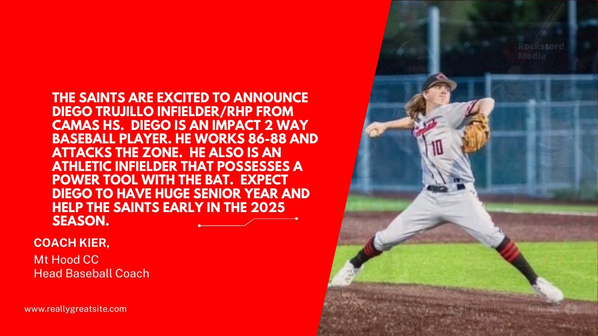 Mt Hood Saints Baseball (@mthoodbaseball) on Twitter photo Today we stay on the northside of the river to announce Infielder/RHP <a href="/Diego34Tru/">Diego Trujillo</a> to our 2024 Committed Class.
#tothetop
#studentathletesonly Today we stay on the northside of the river to announce Infielder/RHP <a href="/Diego34Tru/">Diego Trujillo</a> to our 2024 Committed Class.
#tothetop
#studentathletesonly
