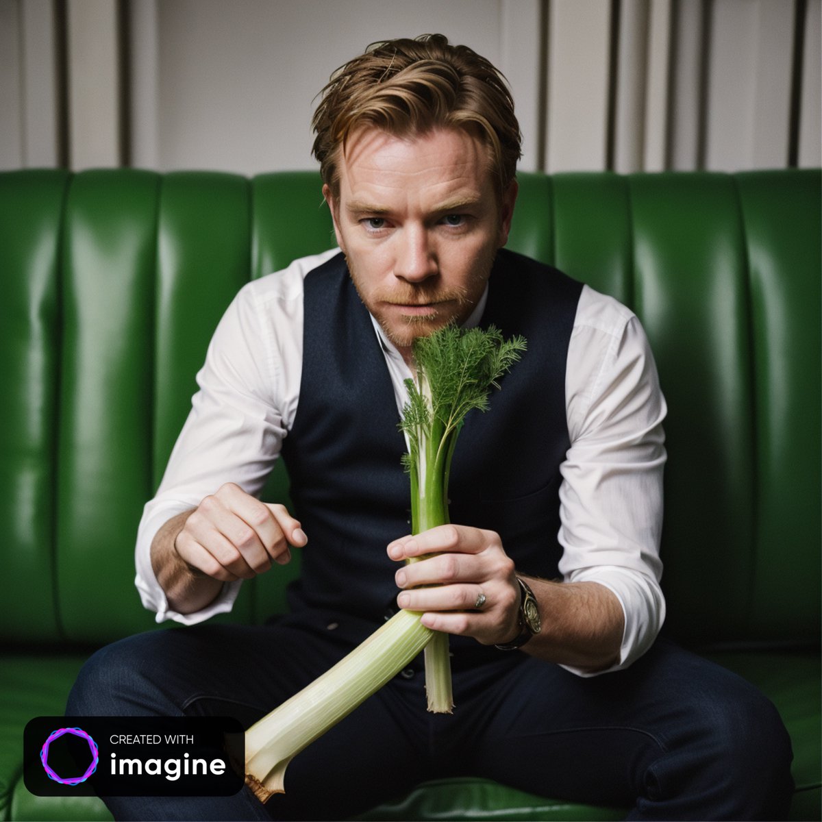 Noelnoelleeks's tweet photo. Ewan McGregor holding a leek #ai #aiart @Imagine_aiart #ewanmcgregor #leek #Wales 🏴󠁧󠁢󠁷󠁬󠁳󠁿 https://t.co/HrsO3GA1OW