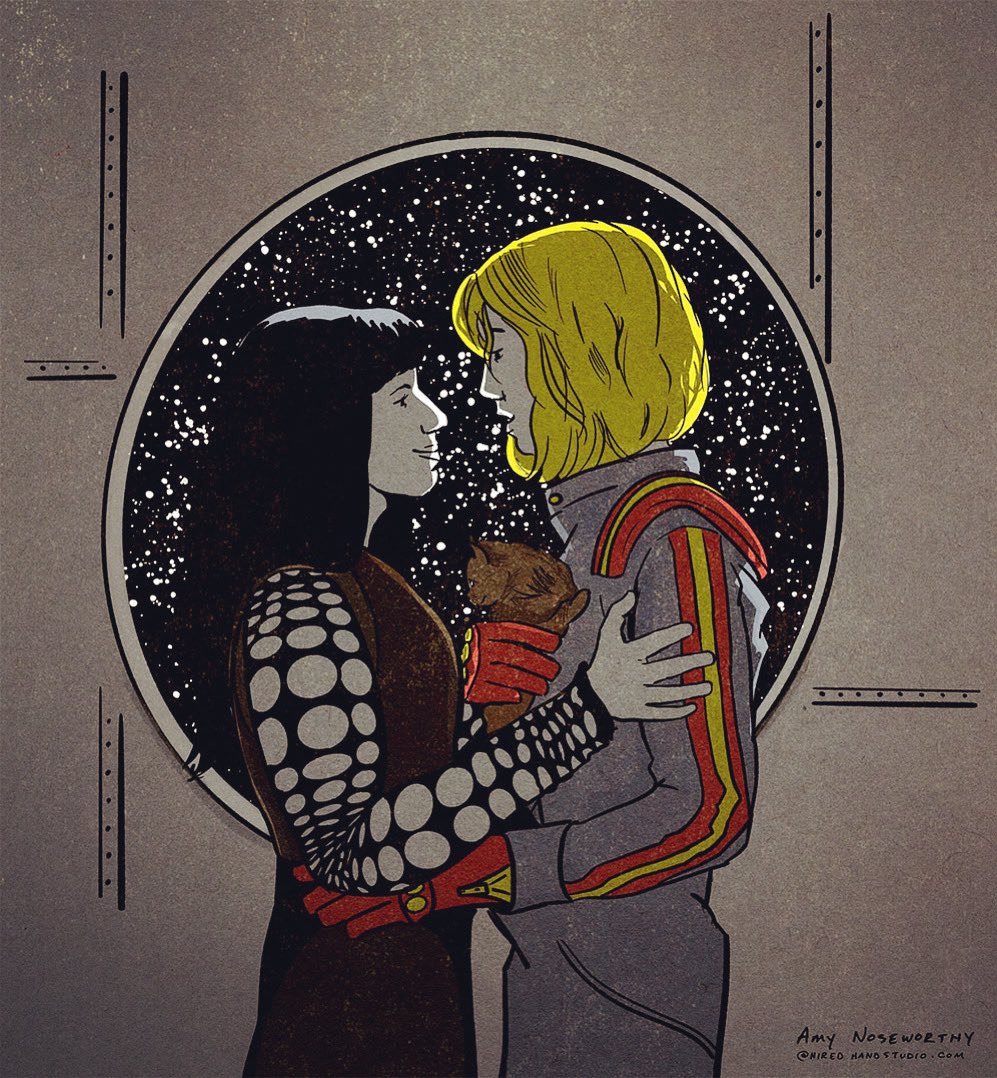 HiredHandStudio's tweet photo. Doom Patrol really decided that a natural end for Jane’s arc was to go be a painter in space and get a cat with Casey and I for one have zero notes.
#doompatrol #fanart #kaleidoscope #spacecase #crazyjane https://t.co/K8Z0KJXLMU