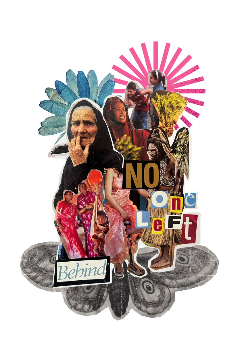 ThinkCREA's tweet photo. Human rights is universal and indivisible. Feminist movement building leaves no one behind and creates space for even the most invisibilized voices. @roel_by_roel's mixed media piece 'No one left behind' reflects this inclusive feminist approach.
#16DaysofArtivism https://t.co/MxCNFsgzRK
