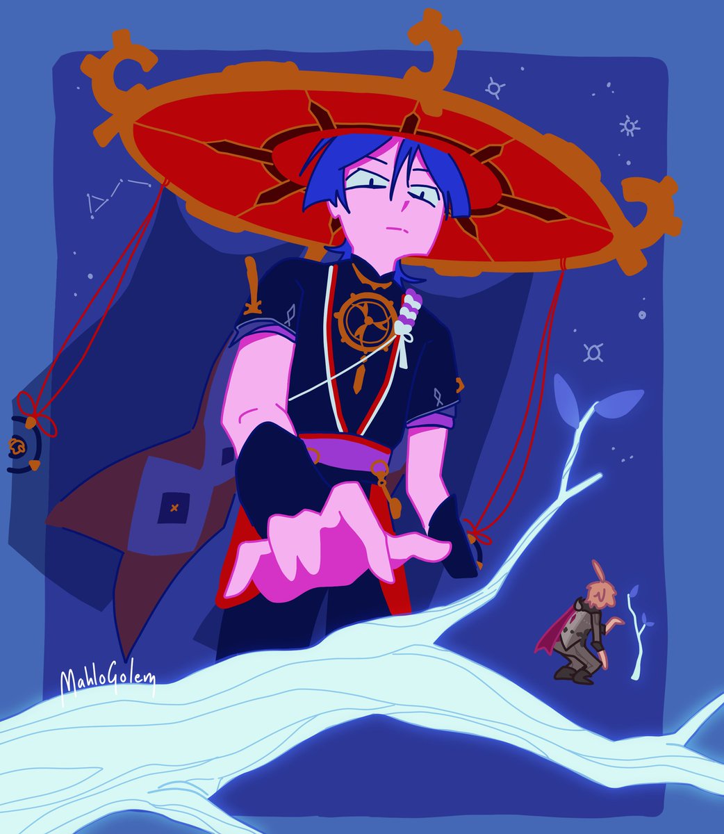 MahloGolem's tweet photo. [1/3] a glimpse into their future

A short comic based off fenkkos currently ongoing minicomic "due to an incident while investigating a ley line, our past selves have appeared...?!" 

#scaramouche #childe #tartaglia #genshincomic #minicomic #chiscara #harbingers #fatui https://t.co/6S2PvmME1C