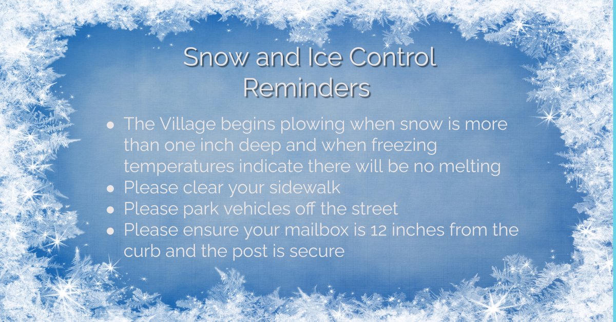 It is snowing outside! To learn more about the Village's snow and ice control operations visit: libertyville.com/snowplowing