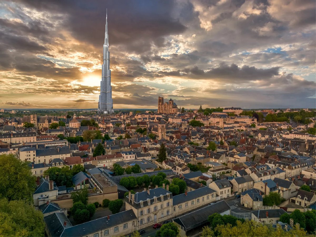 FerusdeGeo's tweet image. Elle est vraiment impressionnante la Bourges Khalifa n’empêche 

#GéoFacétie