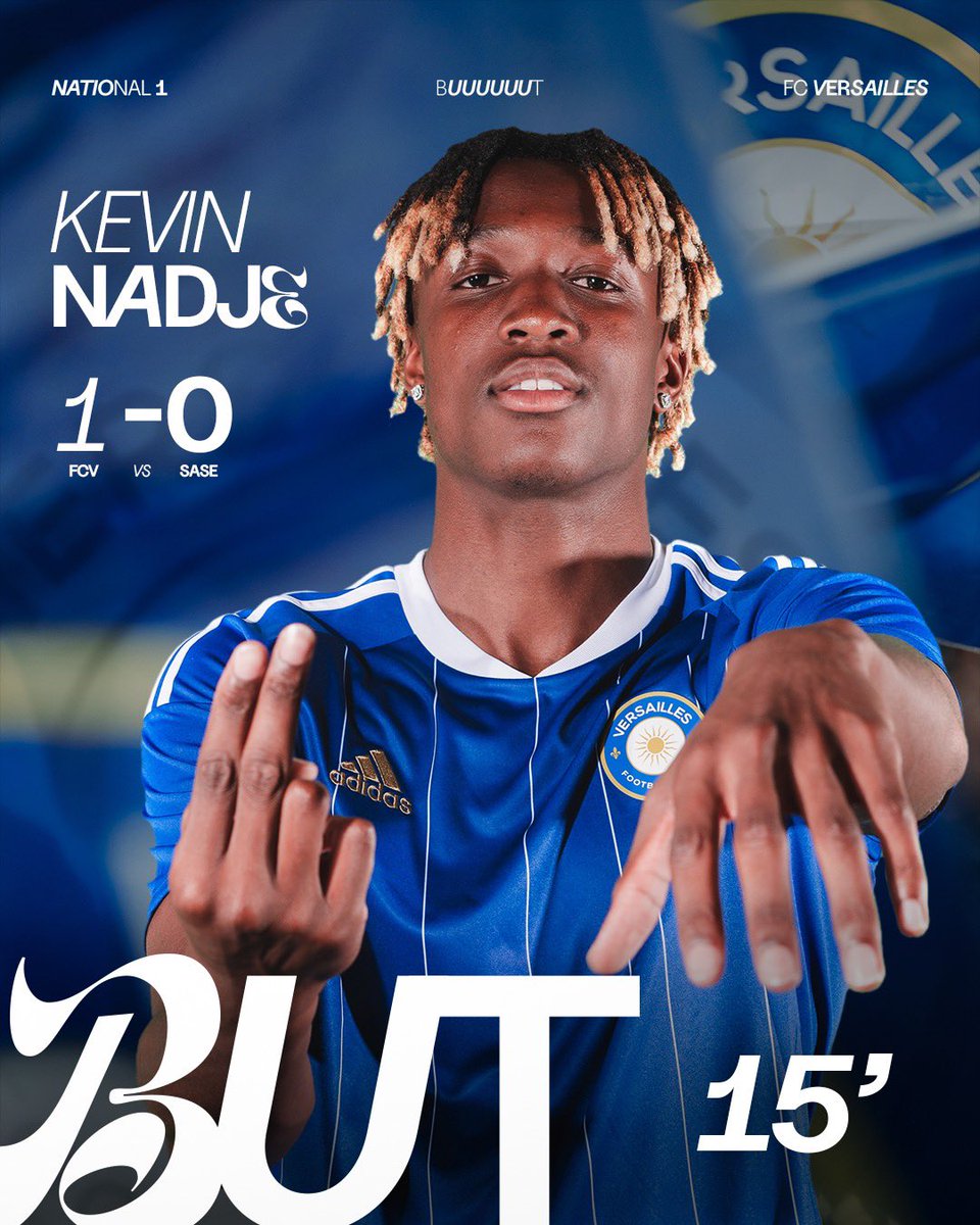 FC_Versailles's tweet photo. โฑ๏ธ 15โ : Lโouverture du score de Kevin Nadje ! โก๏ธ
#FCVSAS I 1-0 https://t.co/aeavmklXtg