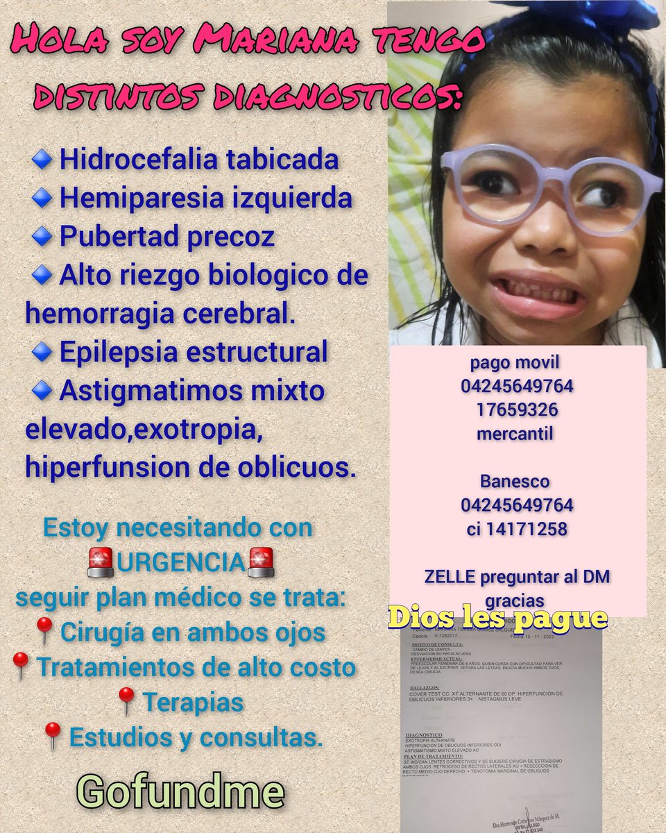 mariani87784922's tweet photo. Les pido desde mi corazón me ayuden seguir adelante no tengo trileptal susp y no lo encuentro,mis terapias estan paradas, necesito una operación en ambos ojos 😓 hay 2 consultas la cual no he podido viajar faltan 210$ les pido m ayuden son muchos los gastos en mi salud. https://t.co/85zJw6ZzEy