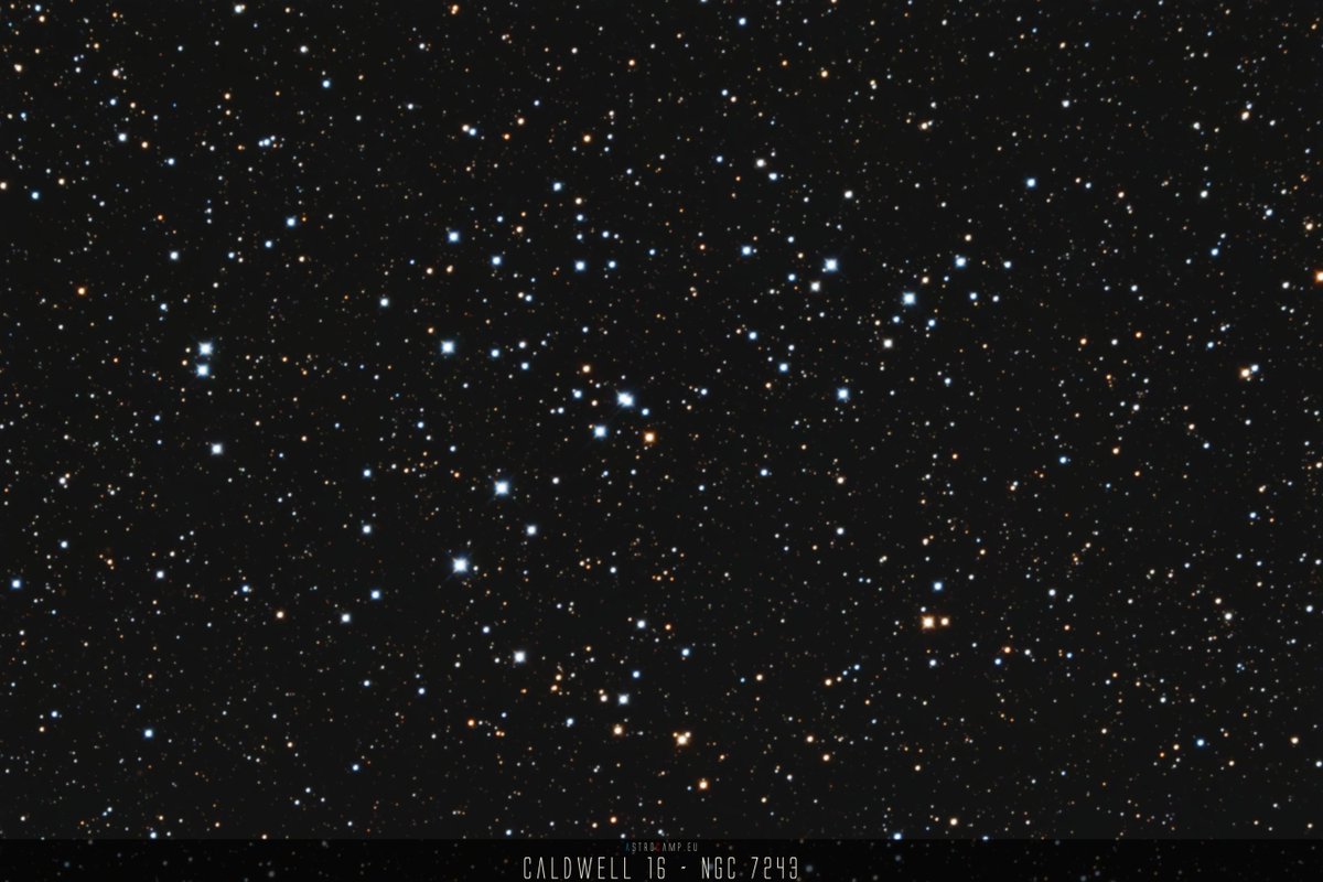 AstrophotoCamp's tweet photo. Caldwell 16 - Caldwell 16, a moderately bright and visually appealing open star cluster with a compact angular diameter, is situated in the... - #Caldwell16 #NGC7243 #Astrophotography Blog: https://t.co/41aVXs6T1Z https://t.co/CLZ18TOZpa