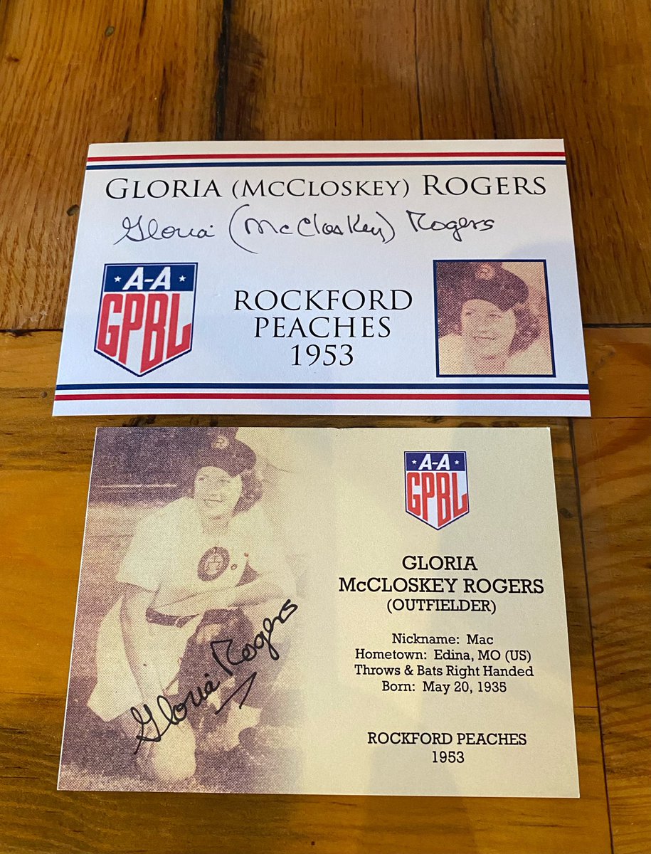 This was was awesome! Yesterday I got to meet and talk to Gloria Rogers, member of the Rockford Peaches in 1953 and is in Baseball Hall of Fame! So much fun! #rockfordpeaches #baseballhalloffame