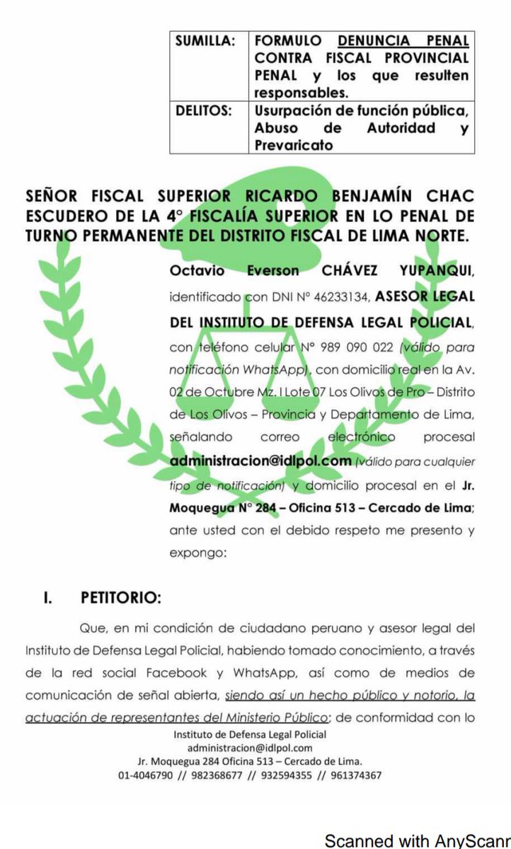 Noktambuleante's tweet photo. Denuncian por usurpación, abuso de autoridad y prevaricato a fiscal Emérita Benita Reyes Murillo, quien ordenó detener a policía Daniel Quispe por haber abatido a delincuente armado. Documento lo ingresó en @FiscaliaPeru el Instituto de Defensa Legal Policial @InstitutodeDef1 1/2 https://t.co/aBzYvWxcRV