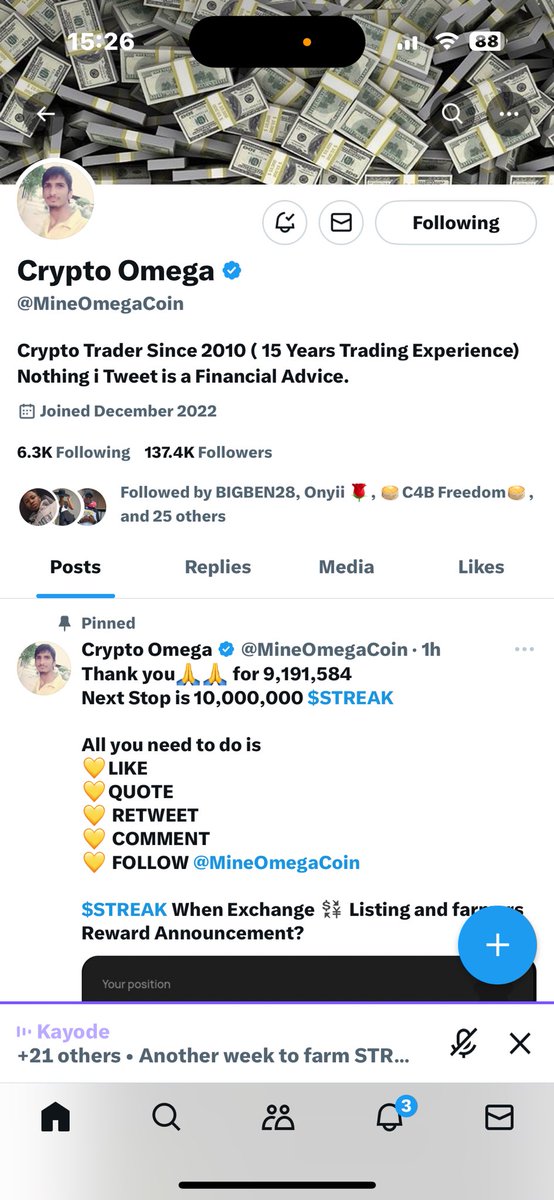 SirCliffDiary's tweet photo. @MineOmegaCoin 0xc426Fc2f661C6928C7eA44439CFD6432b61599EF

Done sir https://t.co/HLf8i33ijd