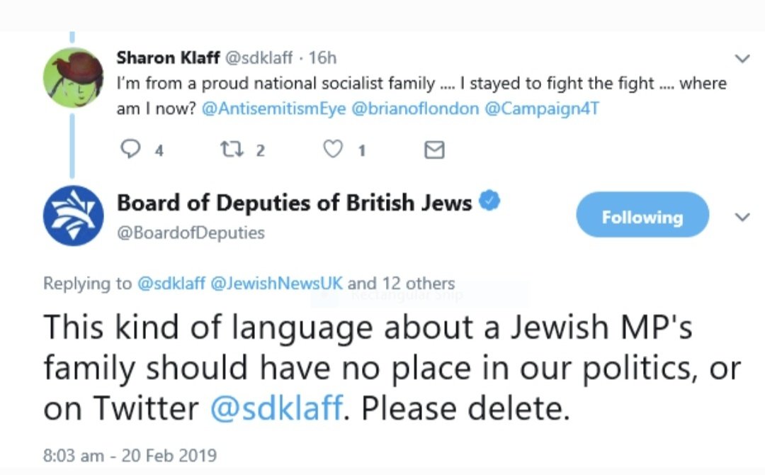 LOLL Sharon Klaff kissing and cuddling Tommy like an old mate. This is the same woman who Mr Stella Creasey met in her home to discuss Sadiq Khan. A former proud National Socialist far-right Betar Youth member.