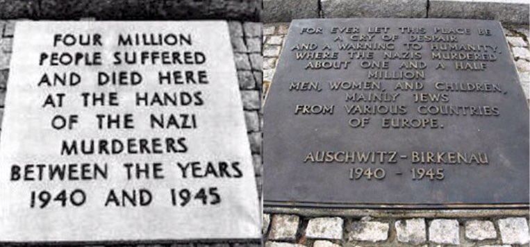 Did you know that in the 90's, the Auschwitz plaque got community-noted?