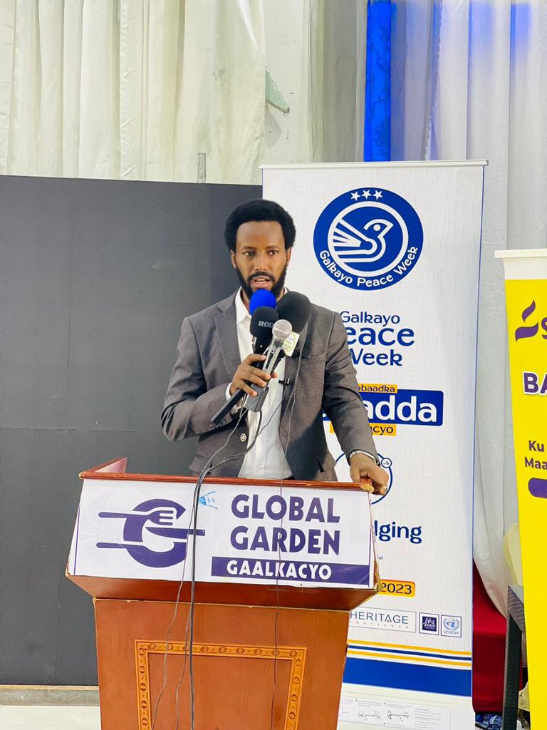 GLKPW's tweet image. Mohamed Sh. Said, as the Executive Director of the Peace and Development Forum, probably conveyed a concise but heartfelt thank-you message to all the supporters and participants of Gaalkacyo Peace Week, acknowledging their valuable contributions.
#GPW2023 #Gaalkacyo