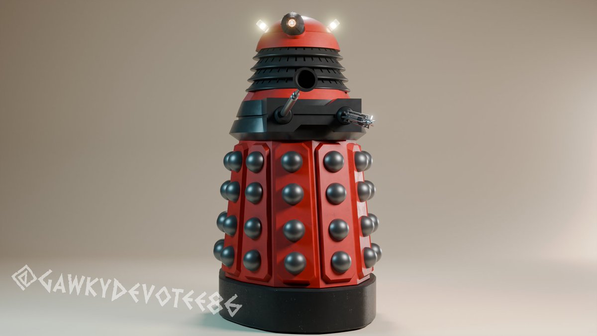 GawkyDevotee86's tweet photo. 2010 Paradigm Drone
Modelled and rendered in Blender
----------------------------
#doctorwho #bbcdoctorwho #doctorwhobbc #dalek #daleks
#blender #blender3d #blendercommunity
#blendercycles
#blenderrender3d #cgi #cgiart #cgirender #blenderanimation https://t.co/Alcf7bcYAs