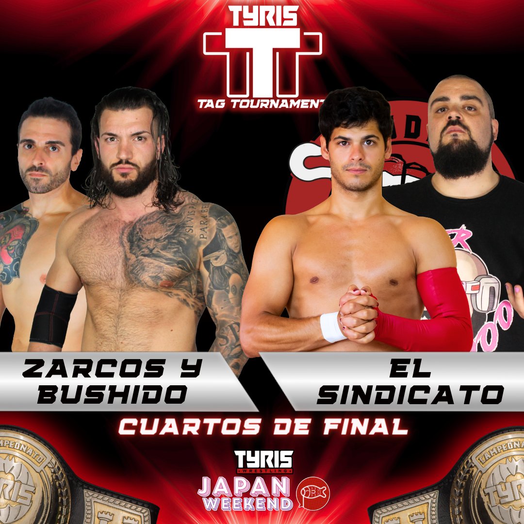 Tyris Wrestling (@tyriswrestling) on Twitter photo 🚨¡NUEVO VÍDEO DISPONIBLE!🚨
¡Ya hemos llegado al ÚLTIMO choque del #TyrisTagTournament que vimos en la <a href="/Japan_Weekend/">Japan Weekend</a>! 🇯🇵
Zarcos y Bushido se han consolidado como equipo en 2023... ¿Pero podrán con la amenaza que supone El Sindicato de la Lucha? ✊
👇
youtube.com/watch?v=eh1BmF… 🚨¡NUEVO VÍDEO DISPONIBLE!🚨
¡Ya hemos llegado al ÚLTIMO choque del #TyrisTagTournament que vimos en la <a href="/Japan_Weekend/">Japan Weekend</a>! 🇯🇵
Zarcos y Bushido se han consolidado como equipo en 2023... ¿Pero podrán con la amenaza que supone El Sindicato de la Lucha? ✊
👇
youtube.com/watch?v=eh1BmF…