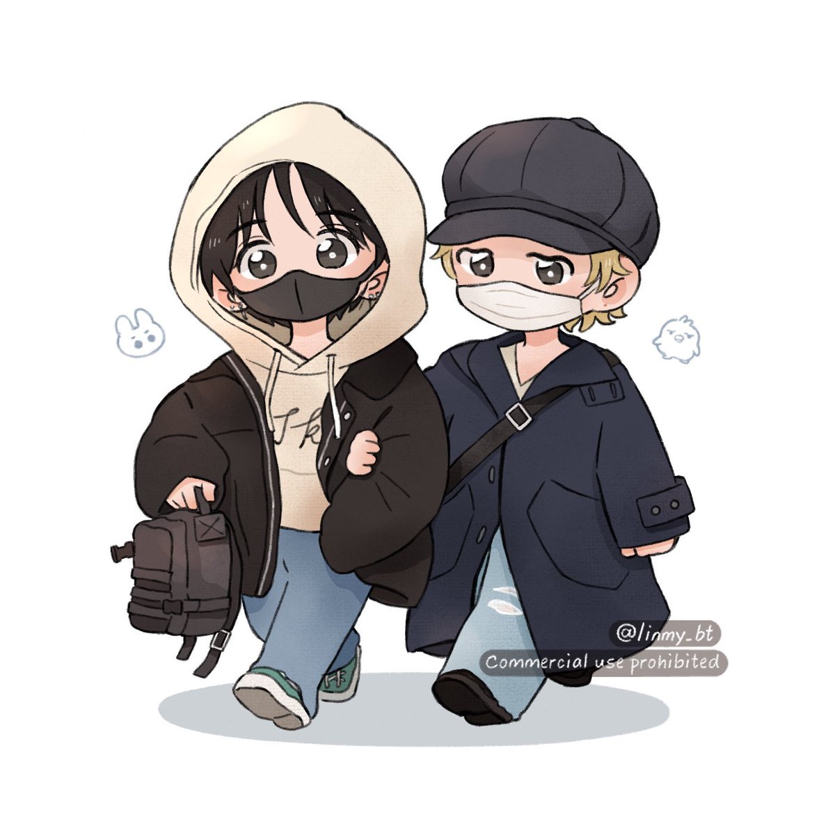 「#JIMIN #JUNGKOOK #BTS #btsfanart  」|🐟Linmy(slow)🐟のイラスト