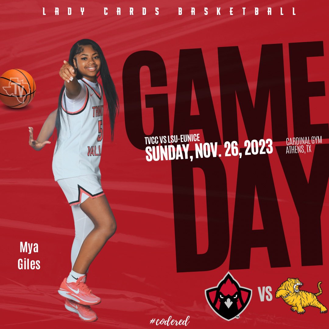 🏀 IT’S GAME DAY 🏀
🆚 LSU-Eunice
📍 Cardinal Gym | Athens, TX
⏰ 2:00 pm
📺 youtube.com/live/dxNmakXDy…
😈 #LadyCards #CODERED #WeAreTVCC