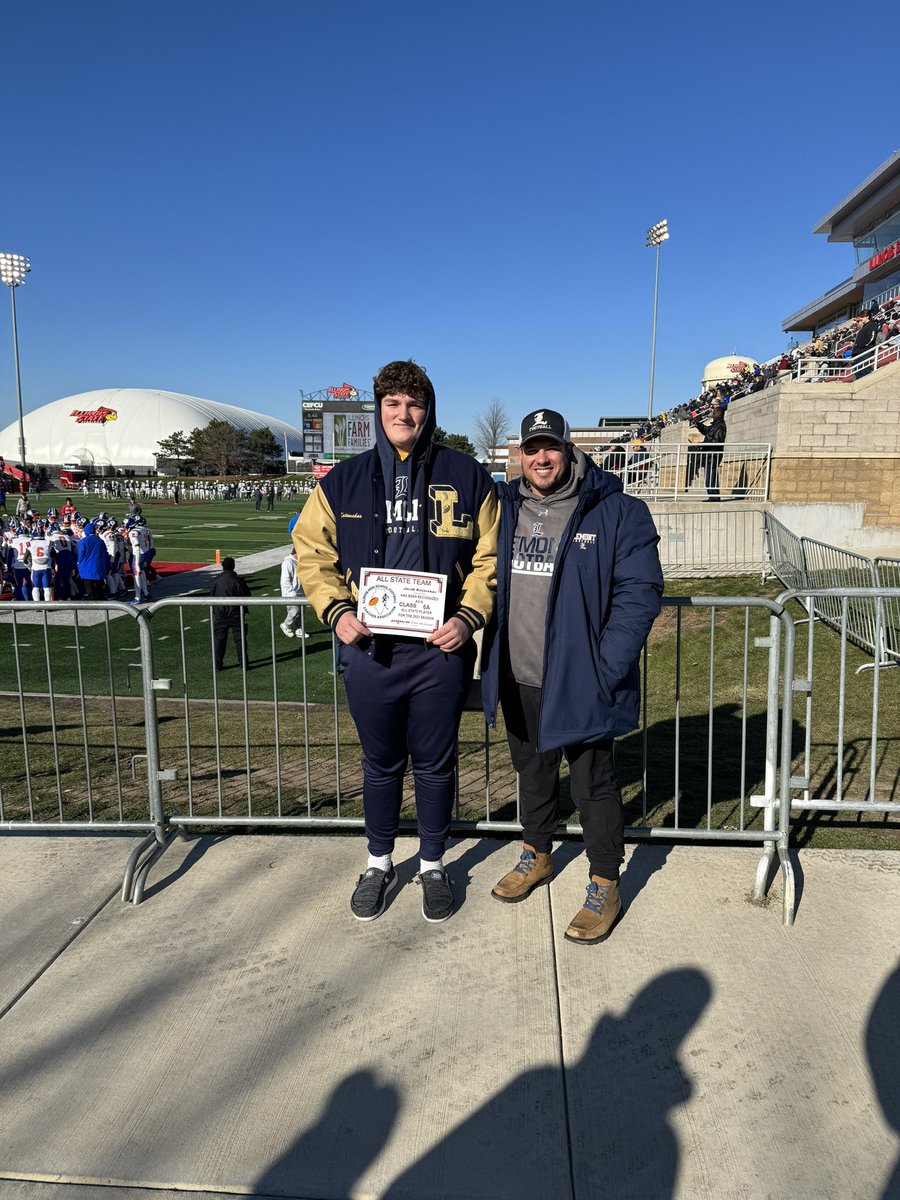 Congrats @jacob_katauskas for being recognized for his Class 6A IHSFCA All-State selection! Very proud of you #WeAreLemont