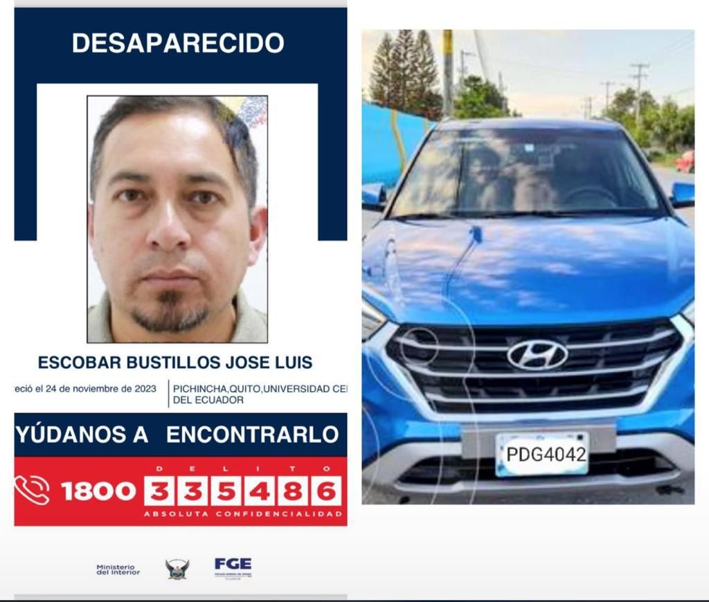hreyesaguinaga's tweet photo. URGENTE!!! Aún continua desaparecido, desde el viernes, nuestro compañero y amigo, el Ing José Luis Escobar. Aqui la placa del vehículo en el que salió de la universidad. Favor compartir y difundir. Su familia lo necesita!! https://t.co/vUaKxR9914