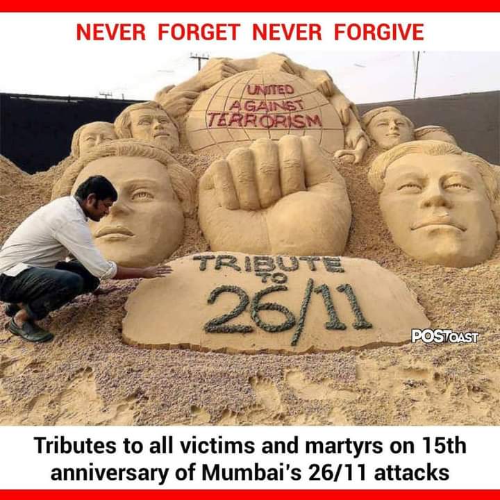 A #Tribute To The Brave Heroes Of 26/11 #JaiHind 🇮🇳 #MumbaiTerrorAttack