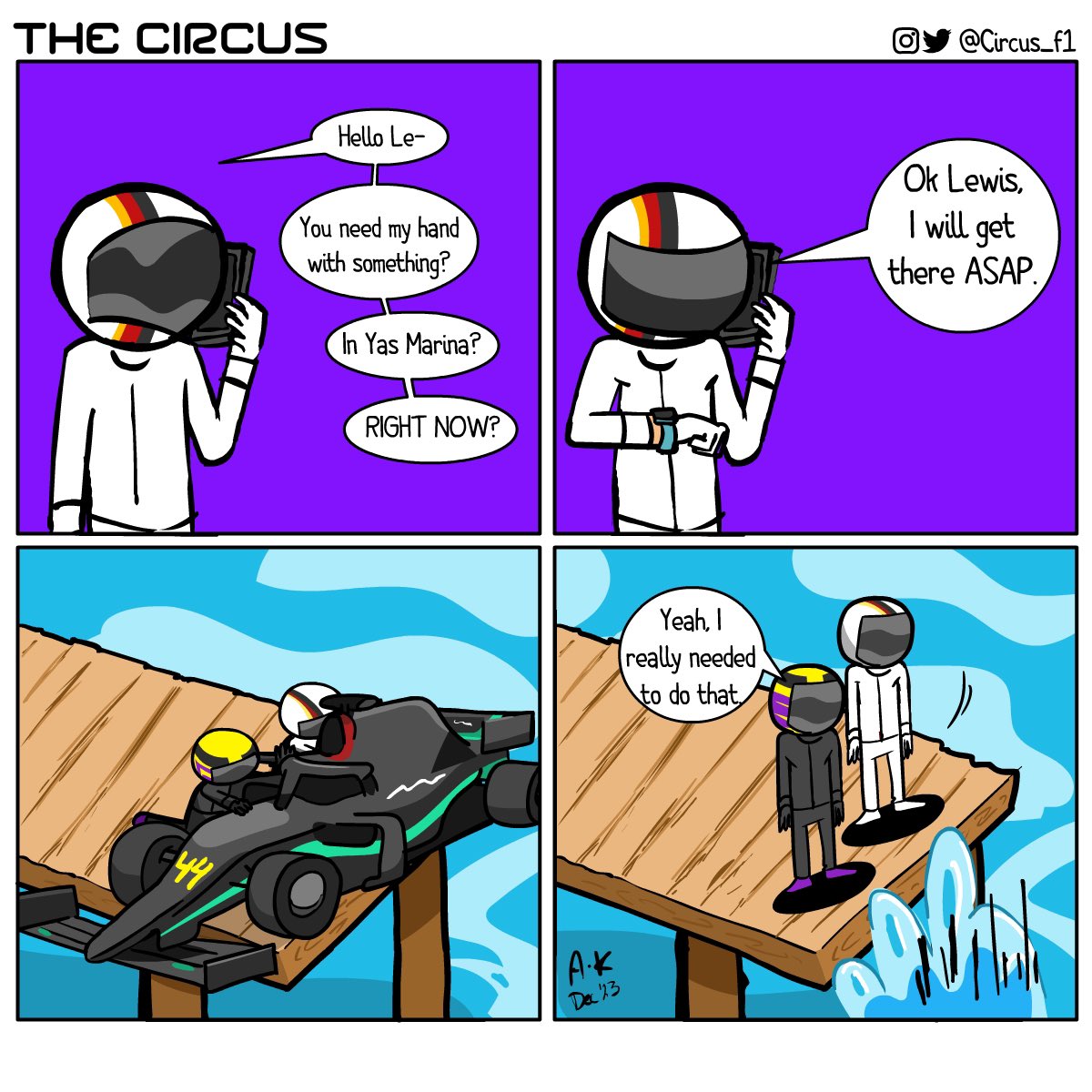 Meanwhile, at the marina tomorrow. #abudhabiGP #f1 #Formula1 #hamilton #mercedes <a href="/LewisHamilton/">Lewis Hamilton</a> <a href="/MercedesAMGF1/">Mercedes-AMG PETRONAS F1 Team</a>