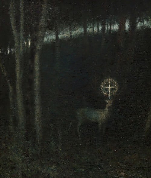 AcademiaAesthe1's tweet image. The Vision of Saint Hubert (1890)
— by Franz von Stuck