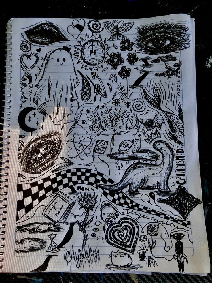 ᥫ᭡. ─── Comprei um caderno e acabei descobrindo um novo talento!! Apenas comecei com rabiscos que se tornaram desenhos bonitinhos