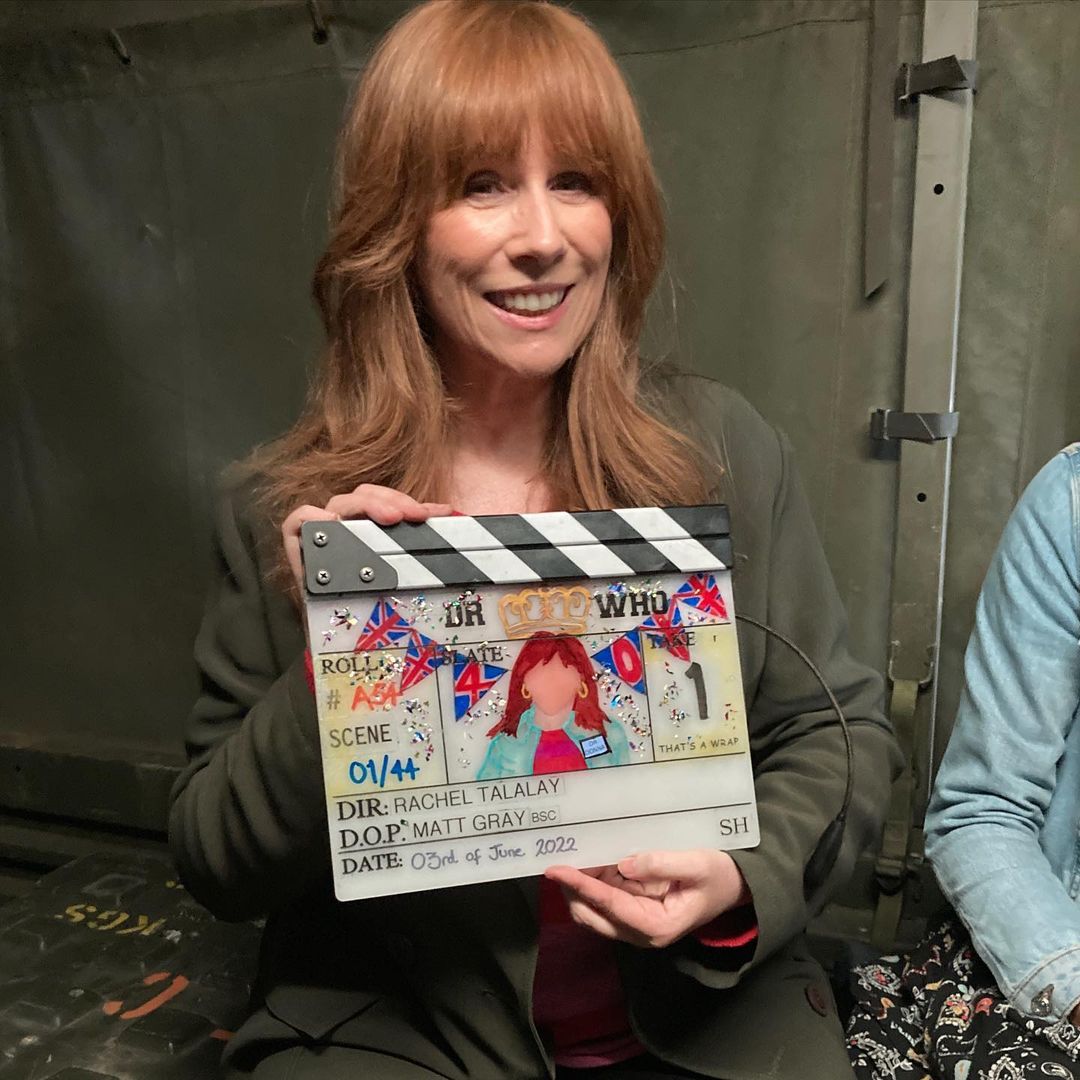 goddesstate's tweet photo. catherine on the set of “the star beast” https://t.co/09lA5FQ3HN