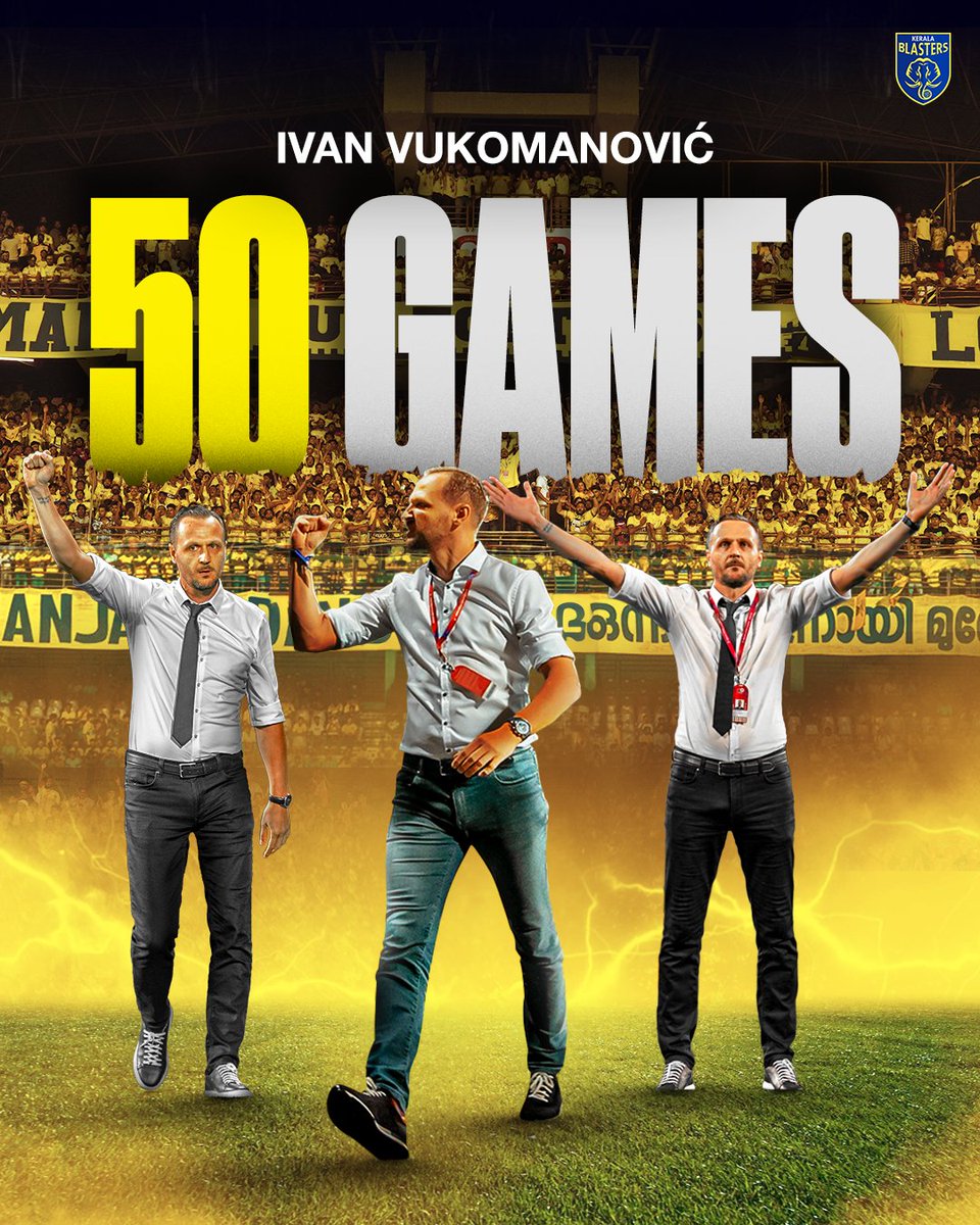 KeralaBlasters's tweet image. 𝐀 𝐆𝐫𝐚𝐧𝐝 𝐌𝐢𝐥𝐞𝐬𝐭𝐨𝐧𝐞 𝐟𝐨𝐫 𝐨𝐮𝐫 𝐆𝐫𝐚𝐧𝐝 𝐌𝐚𝐬𝐭𝐞𝐫! 💛

A journey etched in KBFC history as the longest-serving leader with 5⃣0⃣ games! 😍💪
 
@ivanvuko19 #KBFC #KeralaBlasters