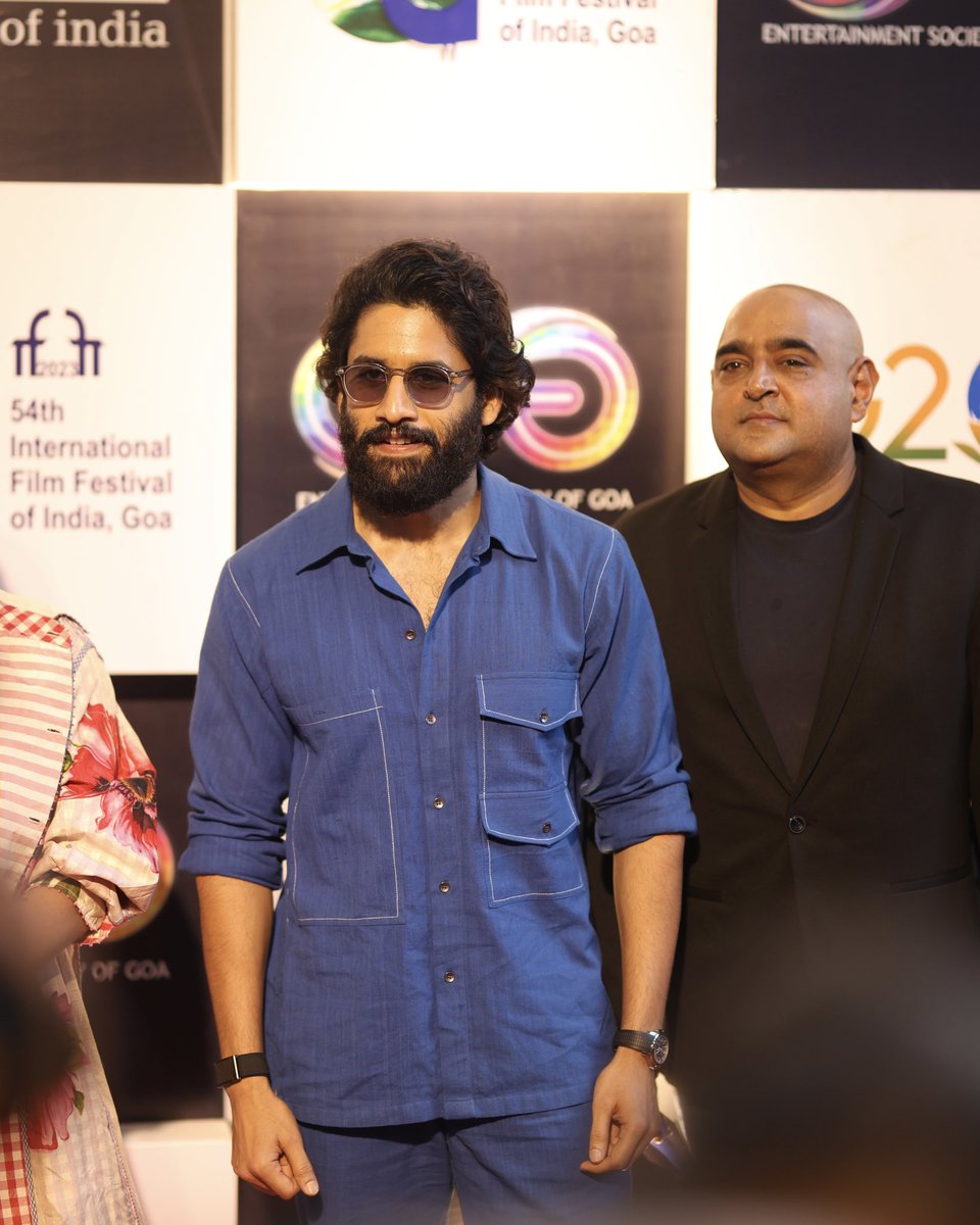 PrimeVideoIN's tweet photo. .@chay_akkineni and @Vikram_K_Kumar for #DhoothaOnPrime
#PrimeVideoAtIFFI https://t.co/Tmgc0jkuPT
