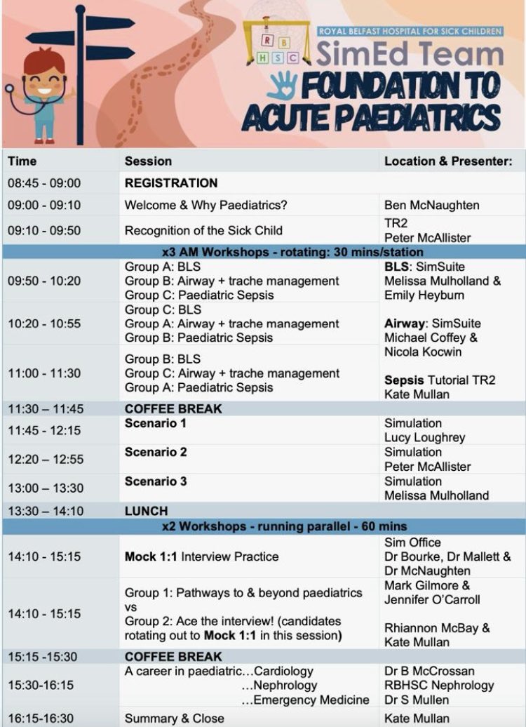 SimEdRBHSC's tweet image. More exciting content this wk with our annual 🏆-winning Foundation to Acute Paeds course @SimEdRBHSC-aimed at senior med students, locum Drs, @Foundation_NI @_NIMDTA &amp;amp; @RCPI_news-revised content,sim &amp;amp; careers focus-what a lineup from @katemullan8 @BelfastTrust #paedsrocks #FAPS