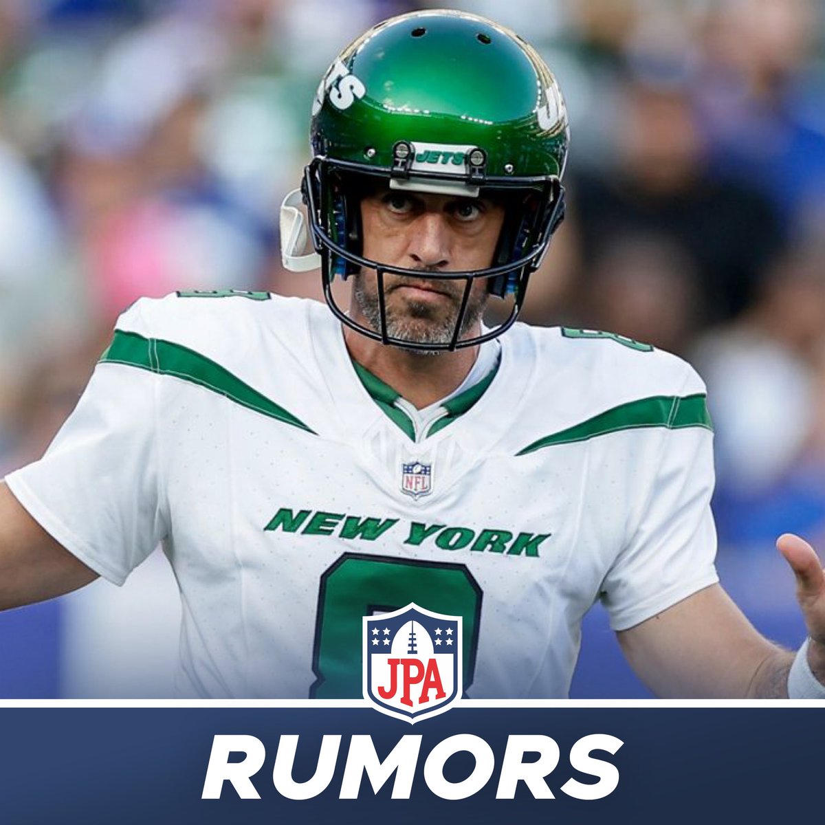 jasrifootball's tweet photo. 𝗥𝗨𝗠𝗢𝗥𝗦: #Jets QB Aaron Rodgers is targeting December 24th against the #Commanders to make his return, per @RapSheet 

He has a chance to practice THIS week. https://t.co/F6MiBFKnCT