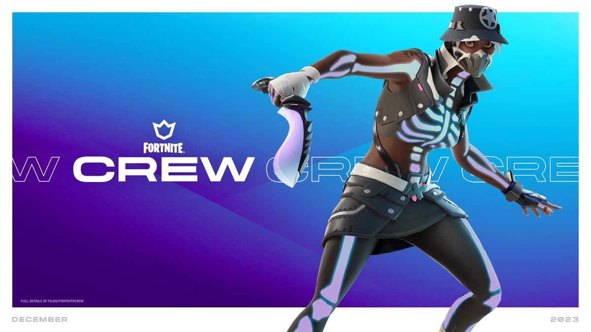 Expert at recon. New at the whole skeleton thing.

Skull Scout drops into Fortnite Crew for December.