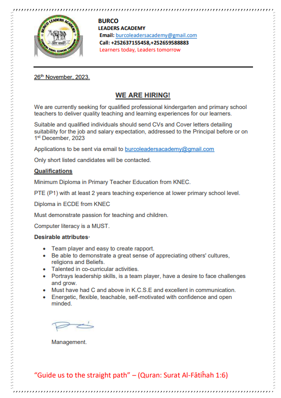 AcademyBurco's tweet photo. We are hiring! https://t.co/X0J5supRLk