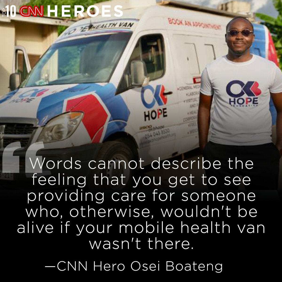 Get to know Osei Boateng and the other Top 10 CNN Heroes at CNNHeroes.com. Don't forget to vote for CNN Hero of the year and help decide who will receive $100,000.

<a href="/OKBFoundation/">OKB Hope Foundation</a>