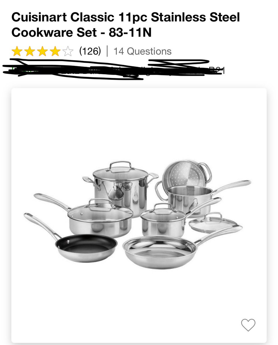 Cuisinart Classic 11pc Stainless Steel Cookware Set - 83-11N