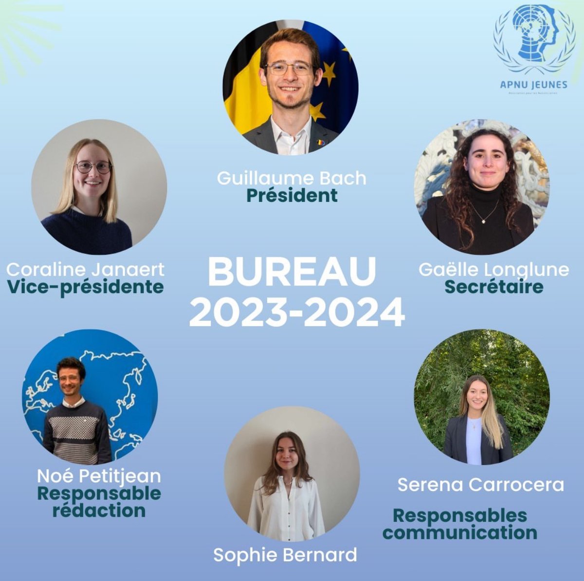 🏛️ Mieux vaut tard que jamais, nous vous présentons les membres du bureau de cette année 2023-2024 ! #AssociationPourLesNationsUniesJeunes #APNU <a href="/BelgiqueApnu/">APNU Belgique</a> #UnitedNations #ONU