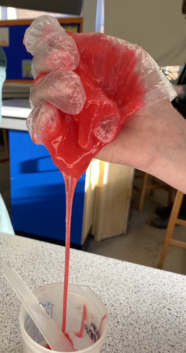 NewentScience's tweet photo. Science Club Fun 🎉 - it was making slime this week- come and join in … Every Thursday in Room 101  at 1pm #newentscience #newentschool https://t.co/W6V2vObY1V
