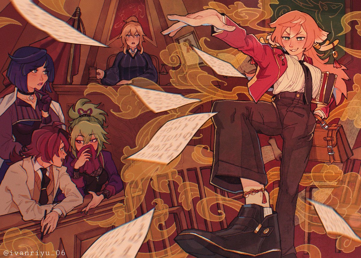 Ivan (@ivanriyu_06) on Twitter photo A day in the life of Ms. Attorney~ โค My artwork from <a href="/GenshinFanzine/">Daybreak Zine Vol 2 @ Leftovers Period!</a> #Yanfei #GenshinImpact A day in the life of Ms. Attorney~ โค My artwork from <a href="/GenshinFanzine/">Daybreak Zine Vol 2 @ Leftovers Period!</a> #Yanfei #GenshinImpact