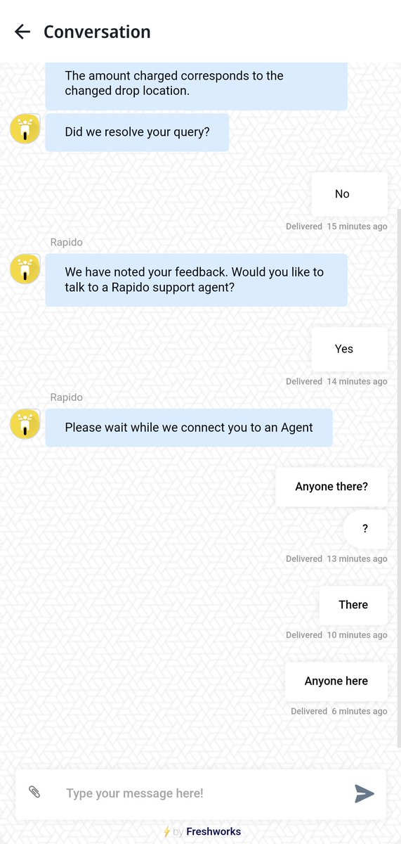 bairojisrinadh's tweet photo. @rapidobikeapp Is this a genuine service you guys are providing with new cab feature within rapido app ?
I have been charged extra after ride completion, while booking it was 271 rs. After ride completion, I have been asked to pay 400 rs. Completely unacceptable. https://t.co/c6Z6jt0kWZ
