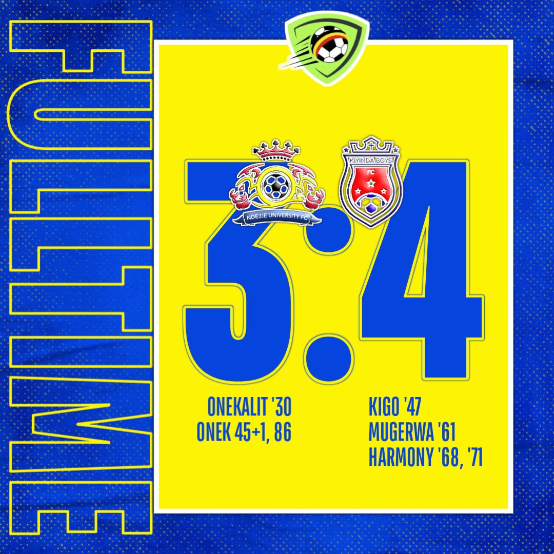 NdejjeUniveFC's tweet photo. FT— #NDUKIY

Defeat!

🦁 | 3:4 | 👯‍♂️

#NDULions | #BetPawaBigLeague https://t.co/HNC6e5zA9r