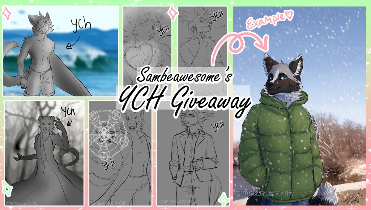 It's time for my holiday annual art giveaway! 🎅 A little early this year so I have time to draw it x'D Get a painted character illustration (furry/human) from my unsold YCHs. More info below!

How to enter:
-RT+Follow
-Comment with one good thing that happened to you this year.