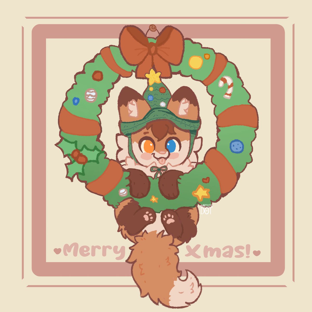 artistic_dot's tweet photo. XMAS YCH gift 🎁 GIVEWAY TIME! 

Prize includes a lockscreen version of the ych! Choose between one of the three hats! 🎩 

❤️Like, retweet and follow me! 
✍️Comment which hat u like the most! 

Ends december 10
Good luck! 🍀 https://t.co/NwHKceuAfJ