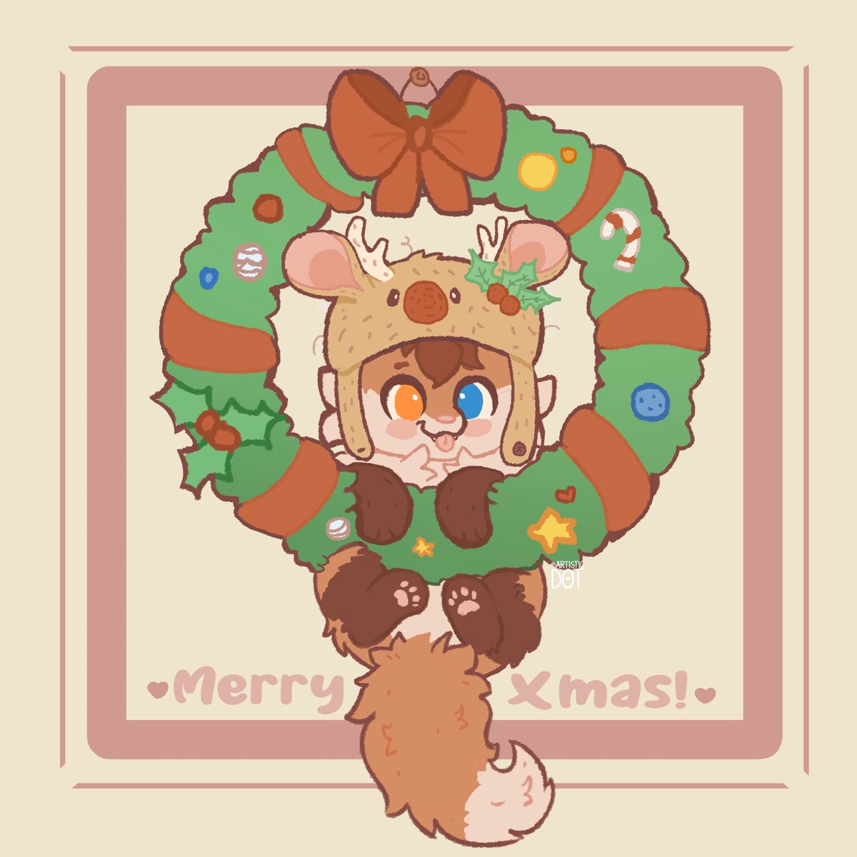 artistic_dot's tweet photo. XMAS YCH gift 🎁 GIVEWAY TIME! 

Prize includes a lockscreen version of the ych! Choose between one of the three hats! 🎩 

❤️Like, retweet and follow me! 
✍️Comment which hat u like the most! 

Ends december 10
Good luck! 🍀 https://t.co/NwHKceuAfJ