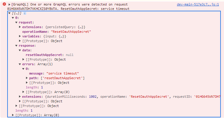 NomNomCameron's tweet photo. @TwitchSupport getting the following error when trying to reset my oauth secret, also can't register a new application because I'm getting a similar error? https://t.co/1LFdN6UjB0