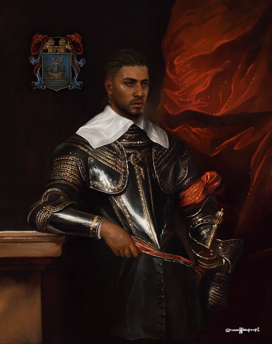 muffinpoop01's tweet image. #Wyll wearing a historical black and golden armour suits him so well :,)

#baldursgate3 #bg3 #wyllravengard