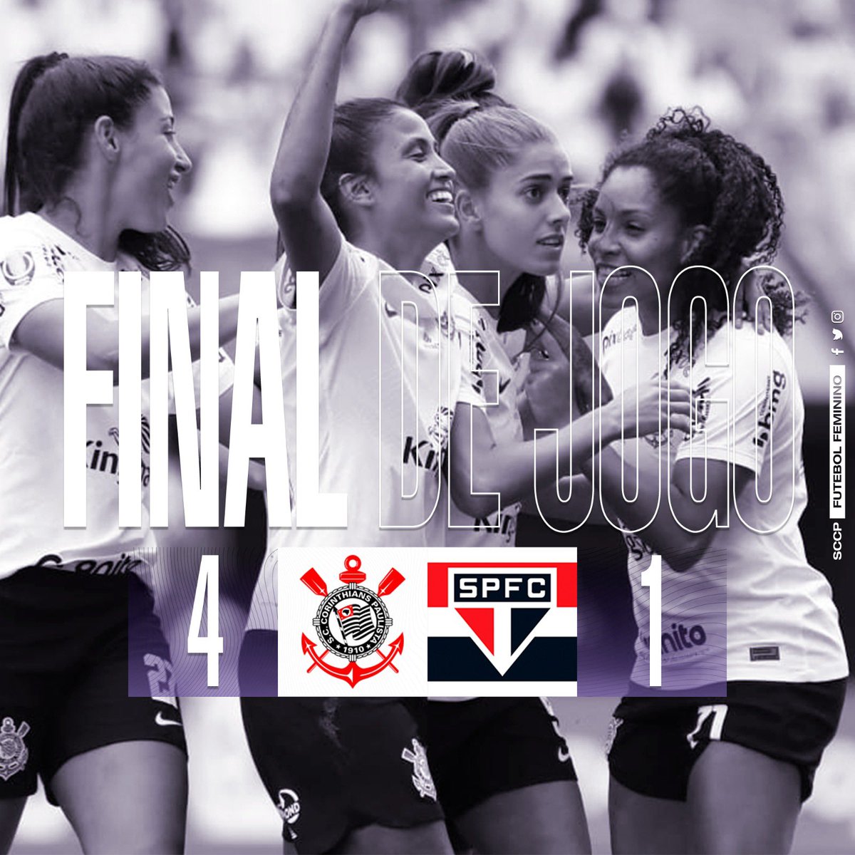 PAULISTA FEMININO: Corinthians atropela São Paulo e se torna tetracampeão