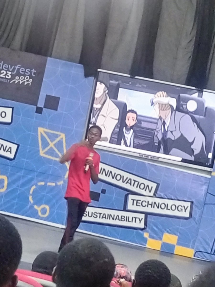 dapo7david's tweet photo. Fafutuka is using a clip from a cartoon to speak πππ
This guy is goated
He used different memes also ππ
@gdgkano #DevFestNW https://t.co/eNcUb7jt9J