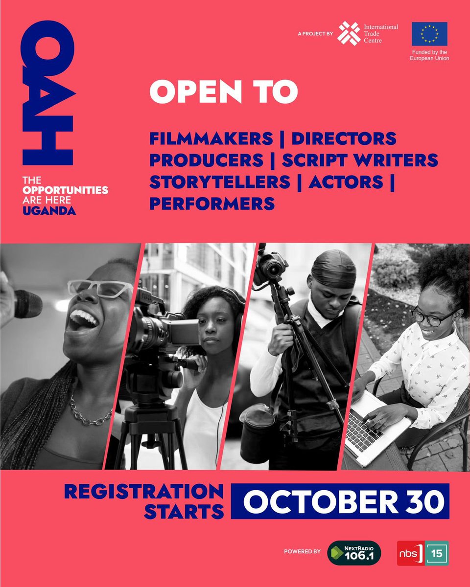 Apply Now for the ‘Opportunities Are Here - Uganda’ to take the first step to a thriving career in the film Industry

forms.gle/Q3c8RpZ2AD5xfM…

‘Opportunities Are Here’ is a project by @ITCnews , and @EUinUG
 #OAHUganda #FilmIndustry #FilmUG #StorytellerUG #YouthEmpowerment