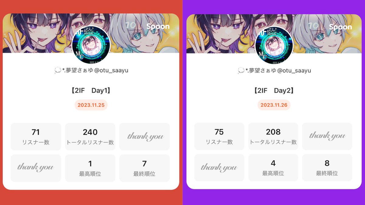 2IF_official's tweet image. #2IF

2IFをお楽しみ頂きありがとうございました！
ご来場頂いた方、出演者、スタッフ、皆様のおかげで無事終演となります。

𓐄 𓐄 𓐄 𓐄 𓐄 𓐄 𓐄 𓐄 𓐄 𓐄 𓐄 𓐄 𓐄 𓐄 𓐄 𓐄 𓐄 𓐄

お楽しみ頂けた方は、
【Spoon Award企画賞】
への投票をお願い致します( * . .)"
　　　　　▹▸詳細はツリーへ