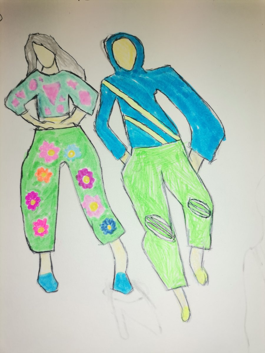 LdLoz's tweet photo. Little Readers Fahion Design ideas. 
So talented considering I can only draw stick men 🤣

#miniFashionDesigner
She's a huge fan of @dom_mua because of his outfits and make up, she hopes you like these 😊 https://t.co/hZQ1lSj5or